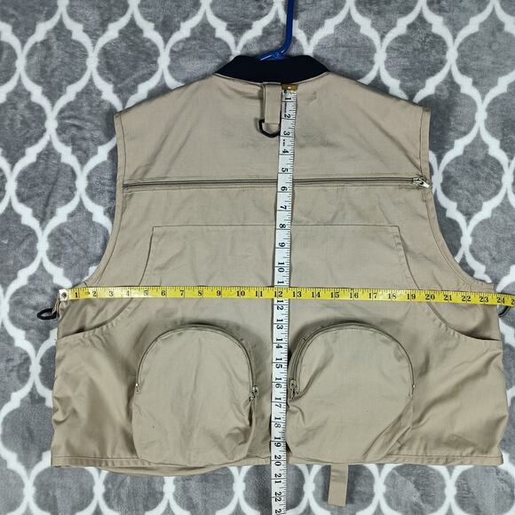 Woodfield Fishing Utility Vest Men Size Large Tan Multi Pocket Outdoor Travel - Picture 4 of 11